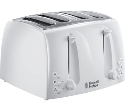 RUSSELL HOBBS Textures 21650 4-Slice Toaster - White RUSSELL HOBBS Textures 21650 4-Slice Toaster - White